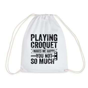 Jouer au croquet me rend heureux tu n’es pas si heureux - C - Sac de sport léger - blanc - Devant