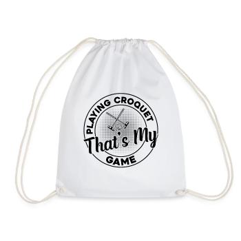 Jouer au croquet, c’est mon jeu - Jouer au croquet - Sac de sport léger - blanc - Devant