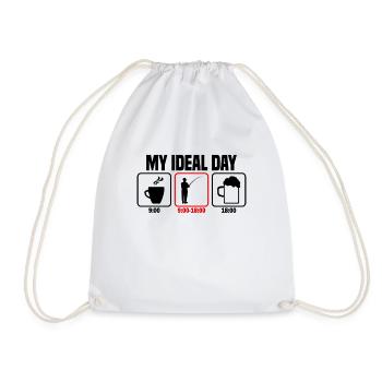 Mon pêcheur à la ligne de pêche d’une journée parfaite - Sac de sport léger - blanc - Devant