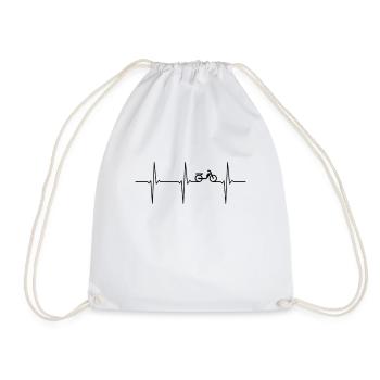 Cyclomoteur ECG Rythme cardiaque Cyclomoteur - Sac de sport léger - blanc - Devant