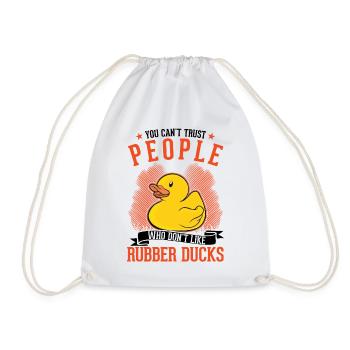 Rubber Duck Gift Rubber Duck Rubber Duck - Drawstring Bag - white - Front