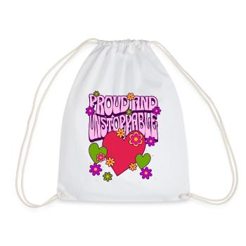 LGBTQ Pride Coeur Fleurs Amour Gay - Sac de sport léger - blanc - Devant