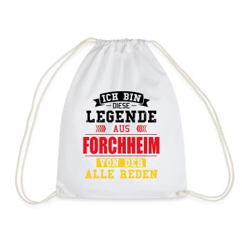 Stadt Forchheim Deutschland Legende Spruch - Turnbeutel - Weiß - Vorne
