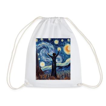 Chemise Nuit Étoilée de la Journée de la Femme Autonomisation - Sac de sport léger - blanc - Devant