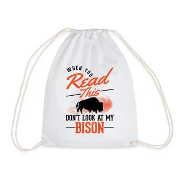 Buffle Cadeau Bison Buffallo Buffle d’eau - Sac de sport léger - blanc - Devant