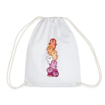 Lesbienne Drapeau Pride LGBTQ Pingouin mignon - Sac de sport léger - blanc - Devant