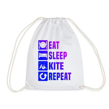 Kitesurf Kitesurfing Women Kitesurfing Kitesurfing - Drawstring Bag - white - Front