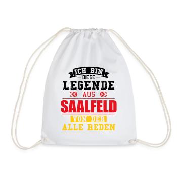 Stadt Saalfeld Deutschland Legende Spruch - Turnbeutel - Weiß - Vorne