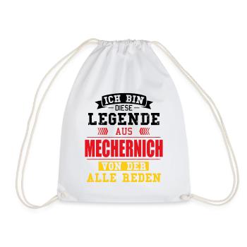Stadt Mechernich Deutschland Legende Spruch - Turnbeutel - Weiß - Vorne