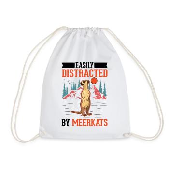 Meerkat Gift Meerkat - Drawstring Bag - white - Front