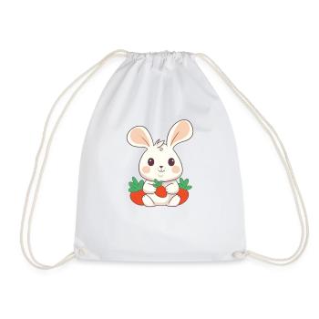 Lapin, lapin, animaux mignons, lapin de Pâques, - Sac de sport léger - blanc - Devant