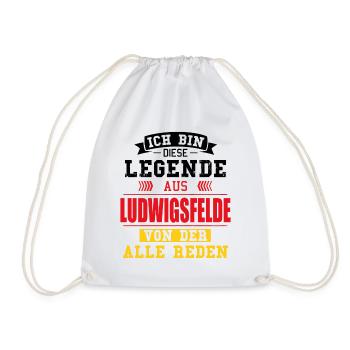 Stadt Ludwigsfelde Deutschland Legende Spruch - Turnbeutel - Weiß - Vorne