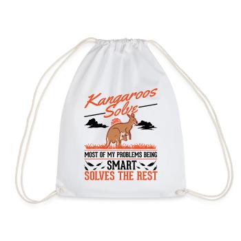 Kangaroo Australia Kangaroo - Drawstring Bag - white - Front