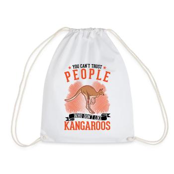 Kangourou Australie Kangourou australien - Sac de sport léger - blanc - Devant