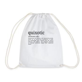 Quichottesque - Définition du dictionnaire - Sac de sport léger - blanc - Devant