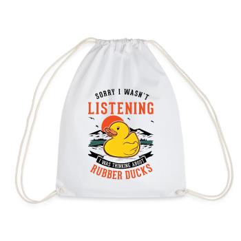 Rubber Duck Gift Rubber Duck Rubber Duck - Drawstring Bag - white - Front