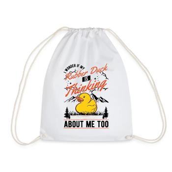 Canard en caoutchouc cadeau canard en caoutchouc canard en caoutchouc - Sac de sport léger - blanc - Devant