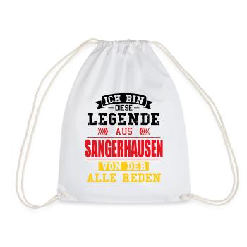 Stadt Sangerhausen Deutschland Legende Spruch - Turnbeutel - Weiß - Vorne