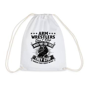 Bras de fer Dire Bras de fer Bras de fer Lutteurs - Sac de sport léger - blanc - Devant