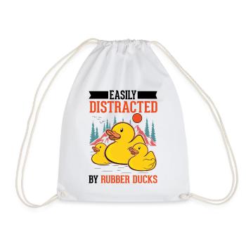 Canard en caoutchouc cadeau canard en caoutchouc canard en caoutchouc - Sac de sport léger - blanc - Devant