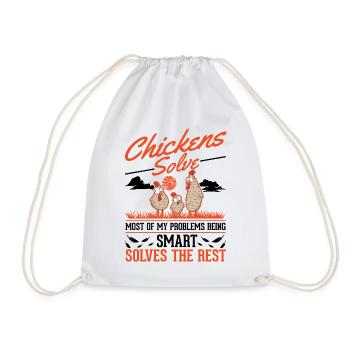 Poulets Élevage de poulets Producteur de poulets - Sac de sport léger - blanc - Devant