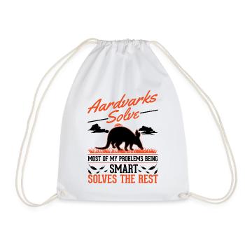 Aardvark Gift Aardvark - Drawstring Bag - white - Front