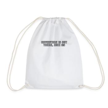 Hiking - Adventure is out there, hike on - Drawstring Bag - white - Front