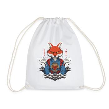 Kitsune Yokai Kimono Ukiyo-E Retro Japan Design - Sac de sport léger - blanc - Devant