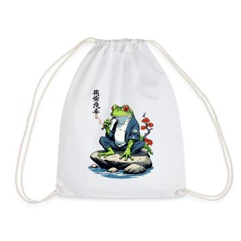 Yokai Grenouille Ukiyo-E Japon Design Rétro - Sac de sport léger - blanc - Devant