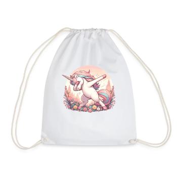 Dab Unicorn Dabbing for Unicorns Lovers - Drawstring Bag - white - Front