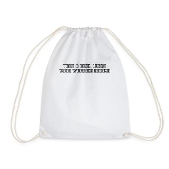 Hiking - Take a hike, leave your worries behind - Drawstring Bag - white - Front