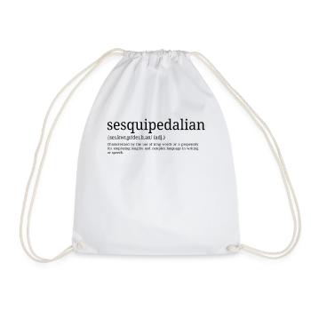 Sesquipédien - Définition du dictionnaire - Sac de sport léger - blanc - Devant