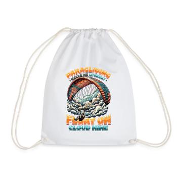 Skydiving Parachute Skydiving Paragliding - Drawstring Bag - white - Front