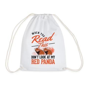 Roter Panda Geschenk Red Panda - Turnbeutel - Weiß - Vorne