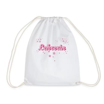 Schule Abschluss-Geschenk Lehrerin - Turnbeutel - Weiß - Vorne