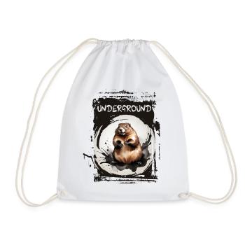 Underground Marmot - Drawstring Bag - white - Front