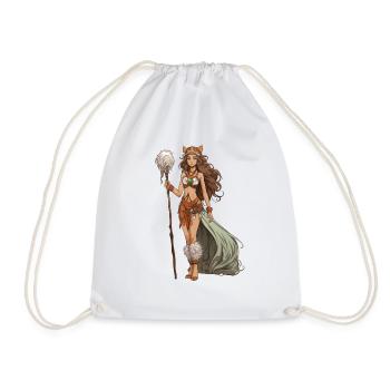Fille druide - Sac de sport léger - blanc - Devant