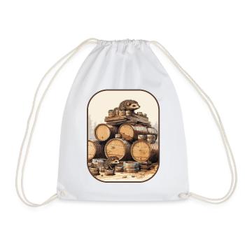 T-shirt Sake Barrel Hedgehogs Tipsy Adventures - Sac de sport léger - blanc - Devant