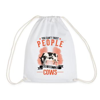 Éleveur de vaches Éleveur de bovins Vaches agricultrices - Sac de sport léger - blanc - Devant