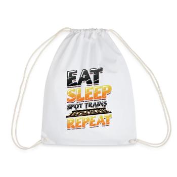 Trainspotting Train Lovers Trains - Drawstring Bag - white - Front