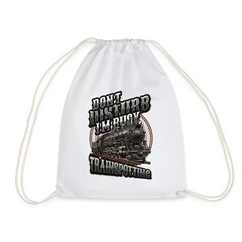 Trainspotting Train Lovers Trains - Drawstring Bag - white - Front