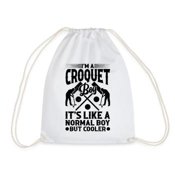 I'm a Croquet Boy It's Like a Normal Boy but Coole - Turnbeutel - Weiß - Vorne