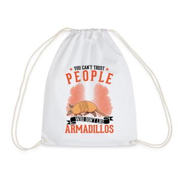 Armadillo Gift Armadillo - Drawstring Bag - white - Front