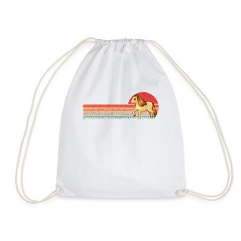 Poney Shetland Rétro - Sac de sport léger - blanc - Devant