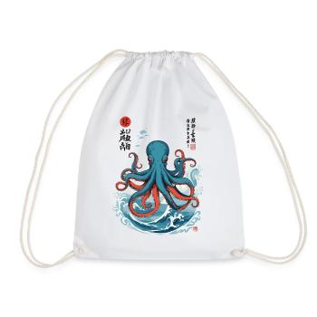 Octopus Ukiyo-E Japon Sea Kraken Design - Sac de sport léger - blanc - Devant