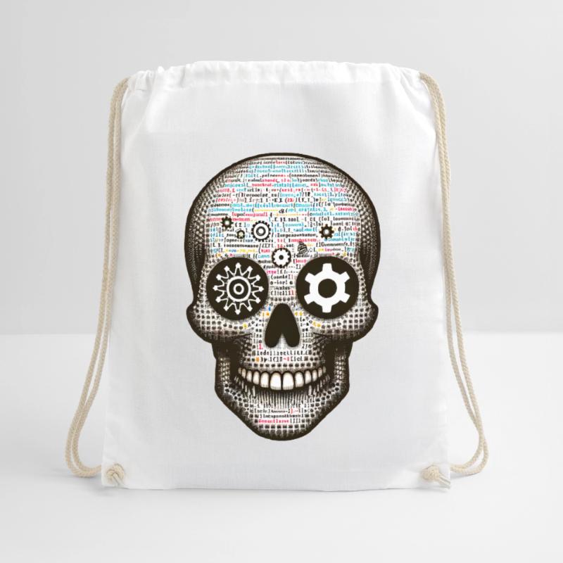 Code Master Skull Tee Digitale Matrix für Programmierer Turnbeutel
