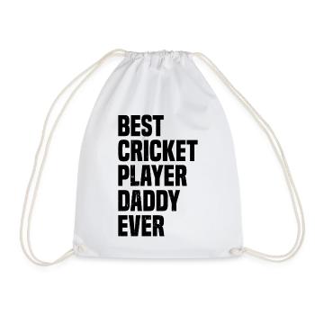 Best Cricket Player Daddy Ever - Cricketing Cricke - Drawstring Bag - white - Front