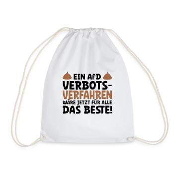 Nazis hatten wir schon! - Sprüche gegen Rechts - Turnbeutel - Weiß - Vorne