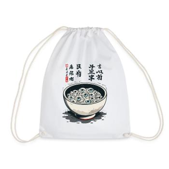 Yokai Ramen Ukiyo-E Horreur Kanji Design - Sac de sport léger - blanc - Devant