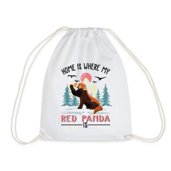 Roter Panda Geschenk Red Panda - Turnbeutel - Weiß - Vorne